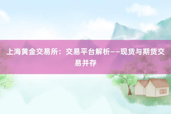 上海黄金交易所：交易平台解析——现货与期货交易并存