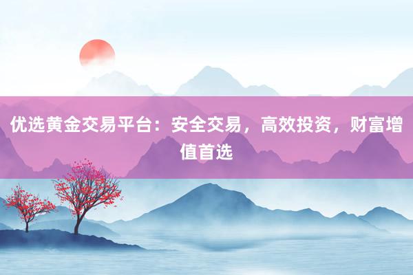优选黄金交易平台：安全交易，高效投资，财富增值首选